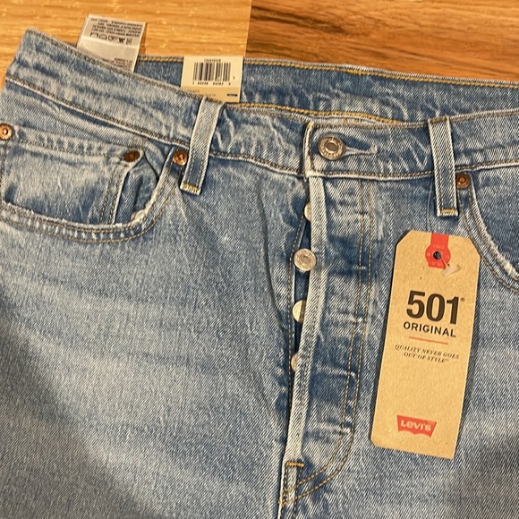NWT Levi’s original 501 high rise straight leg 32x32 - Picture 3 of 4